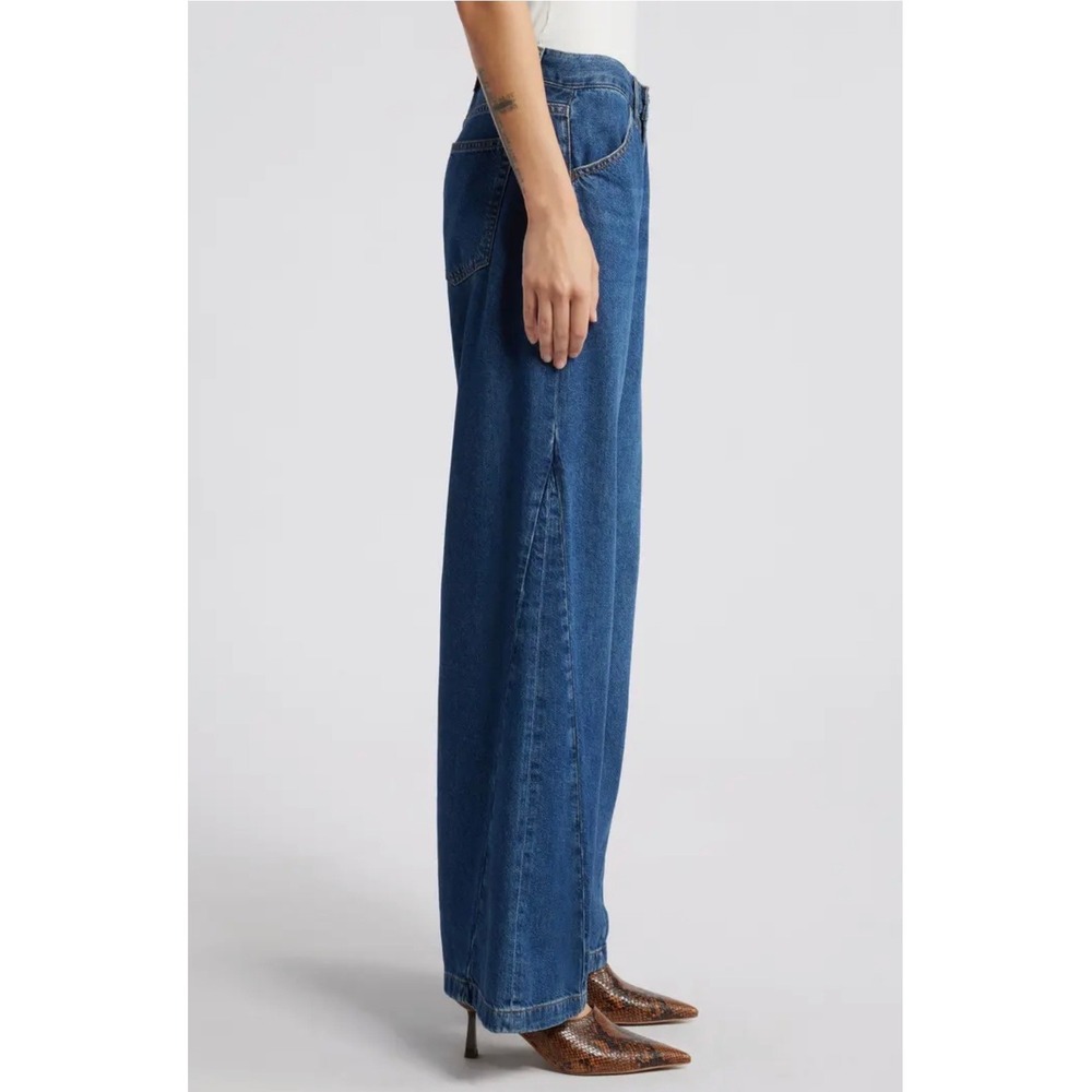 Frame Le Baggy Palazzo Wide Leg Jeans Ocean Drive Blue Women's Size 30 - Picture 11 of 11